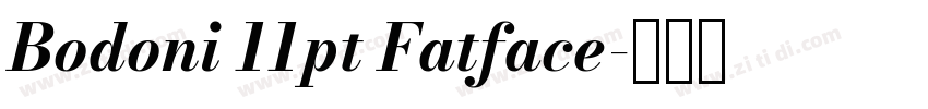 Bodoni 11pt Fatface字体转换
